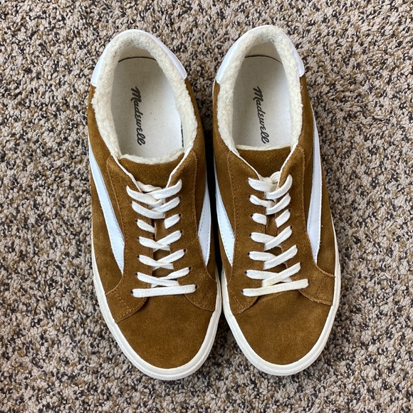Madewell Sidewalk Low Top Suede Sherpa Sneakers - Picture 4 of 10